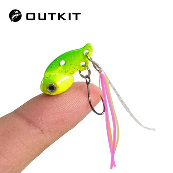 

OUTKIT New Arrival 1Pcs 3g/6g Mini vib Crankbait Fishing Lure Lead Copper Metal Lures Hard Bait Spoon Artificial Freshwater Bait