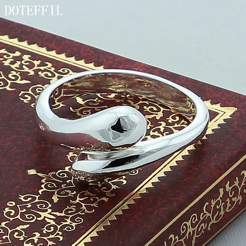 Горячая 925 Серебряное ювелирное романтическое каплевидное 925 Серебряное кольцо Nvjie