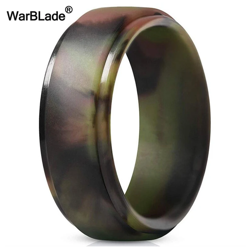 WarBLade New Food Grade FDA Silicone Rings Men Wedding Rubber Bands Hypoallergenic Flexible Antibacterial Silicone Finger Ring