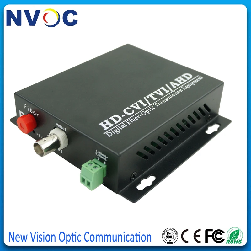 1Ch HD CVI/TVI/AHD к оптоволоконному видеоконвертеру 720P 960P SM SX 20 км FC евро зарядка
