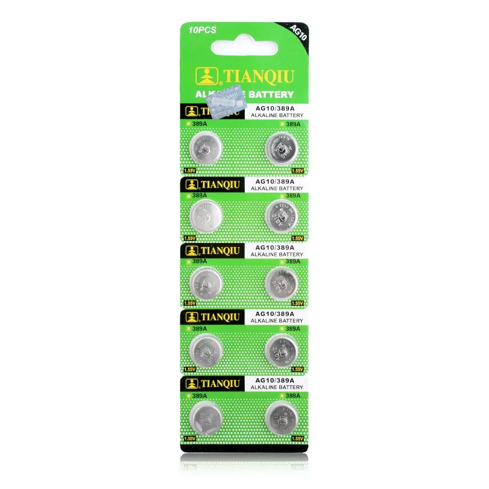 

20Pcs 1.55V AG10 LR54 LR1130 L1131 389 189 Alkaline Batteries Button Cell Coin