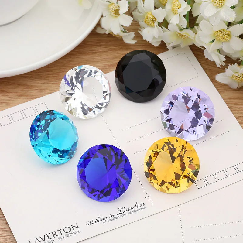 Crystal Paperweight Faceted Cut Glass Giant Diamond Jewelry Decor Craft Wedding Party Favour Decoration Gift toys gem toys party toys toy gift filler