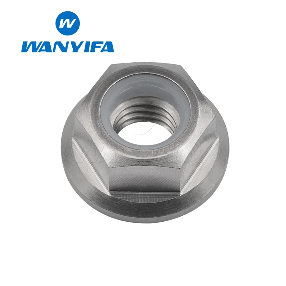 Титановая Звездочка Wanyifa Din6923 Ti TC4 Gr5 M6 M8 M10 M14 фланцевая Стопорная гайка для