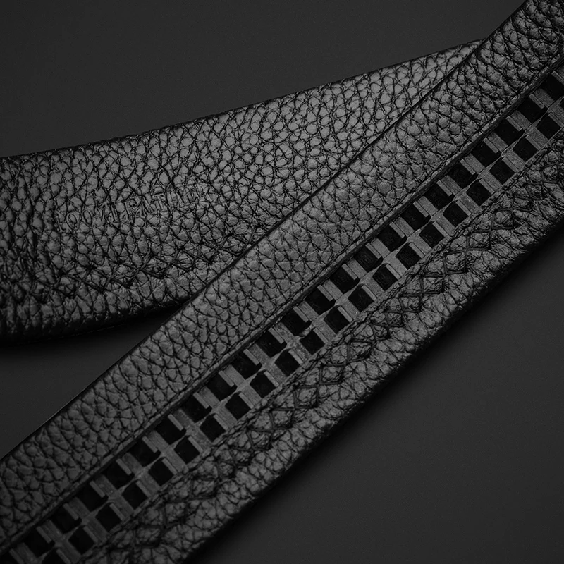 Cena BISON DENIM skórzany pasek męski luksusowy pasek z czarnym paskiem pasek z automatyczną klamrą dla mężczyzn oryginalna naturalna skóra bydlęca pasy N71482