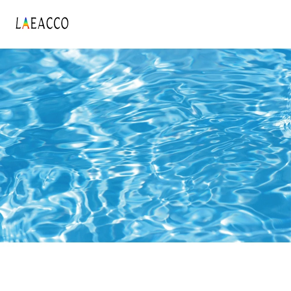 

Laeacco Swimming Pool Blue Sea Water Party Summer Photography Backgrounds Customized Photographic Backdrops For Photo Studio