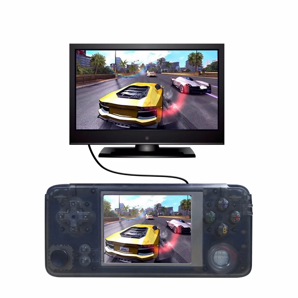 Powkiddy Retro consola de juegos portátil reproductor de 16 GB de 3 pulgadas Mini portátil de juegos de vídeo reproductor de juegos de 3000 W/360 grado de controlador - 1