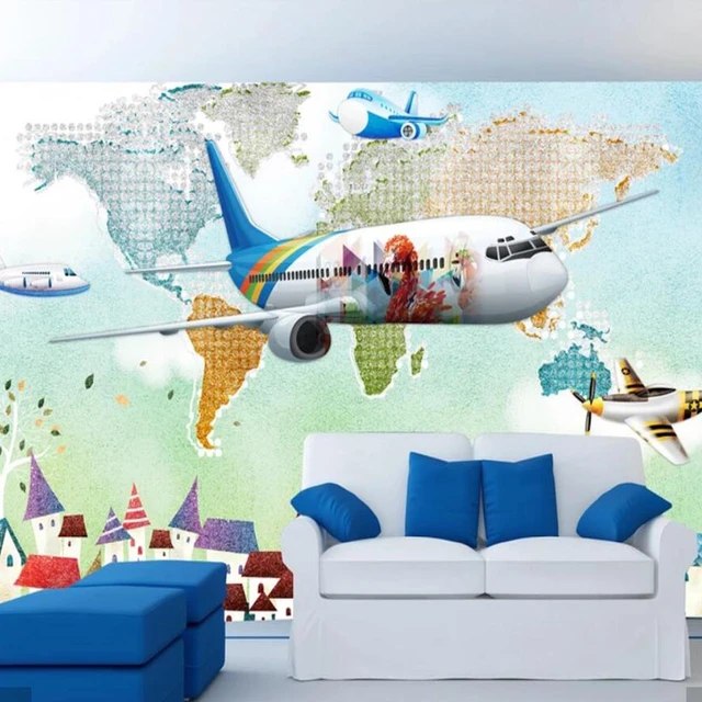 Watercolor World Map Decal