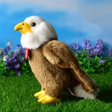 Free Shipping High Quality 25cm Simulation Bald Eagle Plush Toys Stuffed Animal Toy Soft Eagle Dolls