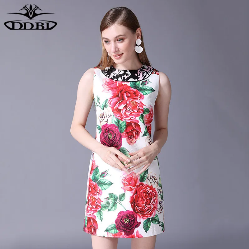 dress women summer 2018 runway womens fashion bodycon floral dress sexy dresses 180622