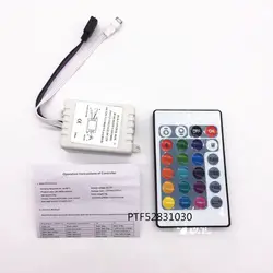 10 шт. 24 клавиши двойной Инструменты для наращивания волос ИК-пульт RGB Управление Лер Выход DC12V 2 Порты диммер для 3528 5050 SMD RGB Светодиодные