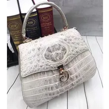 Роскошная дизайнерская женская маленькая сумочка из натуральной экзотической крокодиловой кожи, женская сумка через плечо