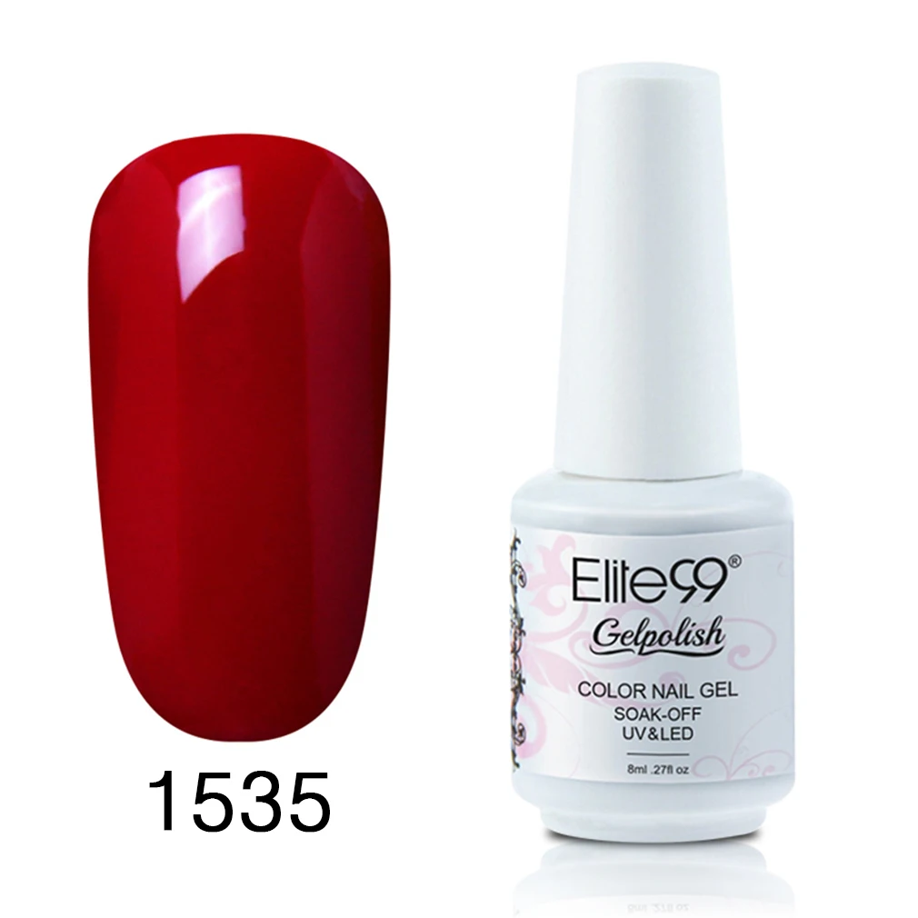 Elite99 Гель-лак UV Vernis полуперманентный праймер верхнее покрытие 8 мл полигель лак для ногтей маникюрный гель лак для ногтей - Цвет: 1535
