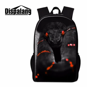 

Dispalang Cool Black Snake School Backpack for Boys Unique Bookbags Guys Girls Lightweight Back Pack Rucksacks Teenager Mochilas