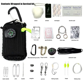 

20 In 1 SOS Emergency Equipment Emergency Bag First Aid Survival Box Self-help Box Equipment For Camping Hiking