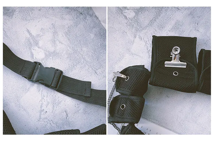 Хип-хоп нагрудная сумка для унисекс, черная модная уличная нагрудная сумка, поясная сумка с несколькими карманами для путешествий, телефона, поясная сумка, поясная сумка