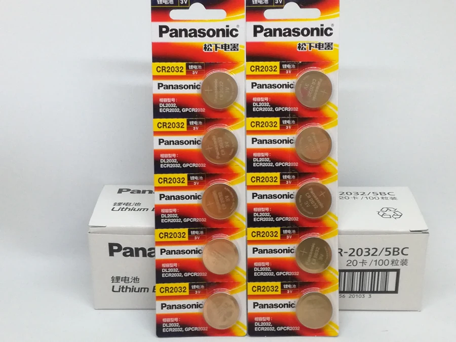 Новые оригинальные батарейки Panasonic CR2032 CR 2032 20 шт./лот 3 в для монет часов и