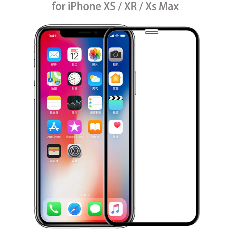 

100% high quality Dust-proof Design 3D Curved Full Cover Tempered Glass Screen Protector for iPhone X XS XR Xs MAX