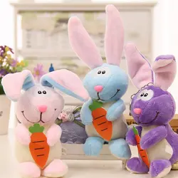 20 см мультфильм кролик плюшевые подвесные игрушки для девочек кукла зайчик морковь фаршированные брелок висит Букеты Свадебные украшения
