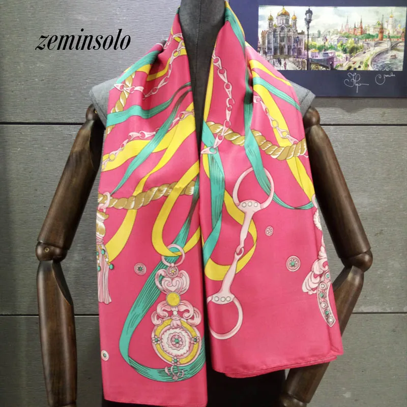 Атласный шелковый шарф женский шарф гладкая мягкая бандана популярный хиджаб Средний квадратный шелковый шарф женский 130*130 см подарок для леди шаль - Цвет: Красный