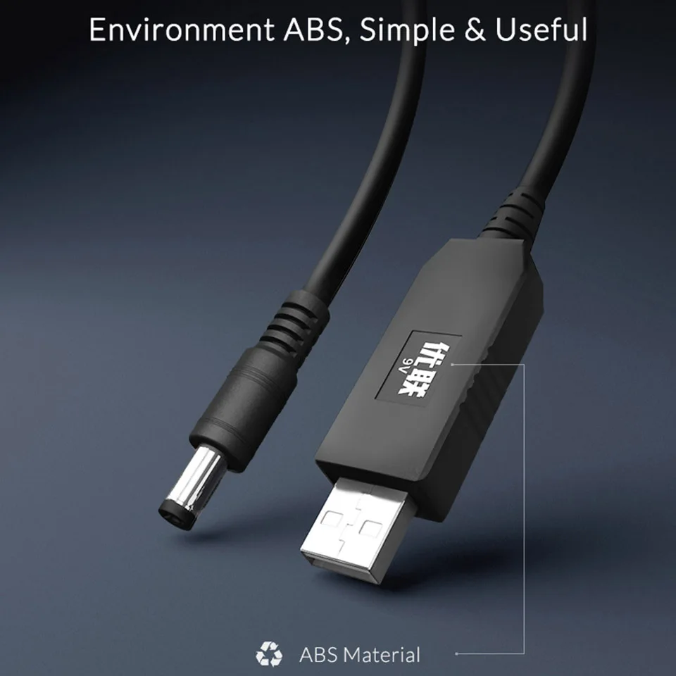 Unnlink 1 м DC 5 В до 9 в 0 8 1A USB 5*2 мм кабель повышающий преобразователь повышающее