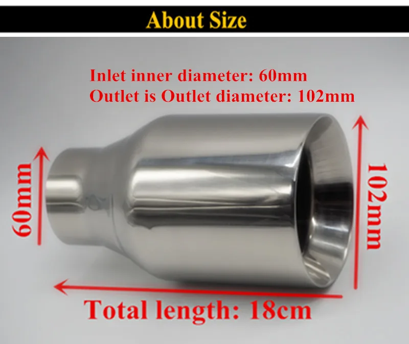 Универсальный автомобильный глушитель выхлопной трубы из нержавеющей стали хромированный декоративный наконечник выхлопной трубы автомобильные аксессуары для автомобиля-Стайлинг