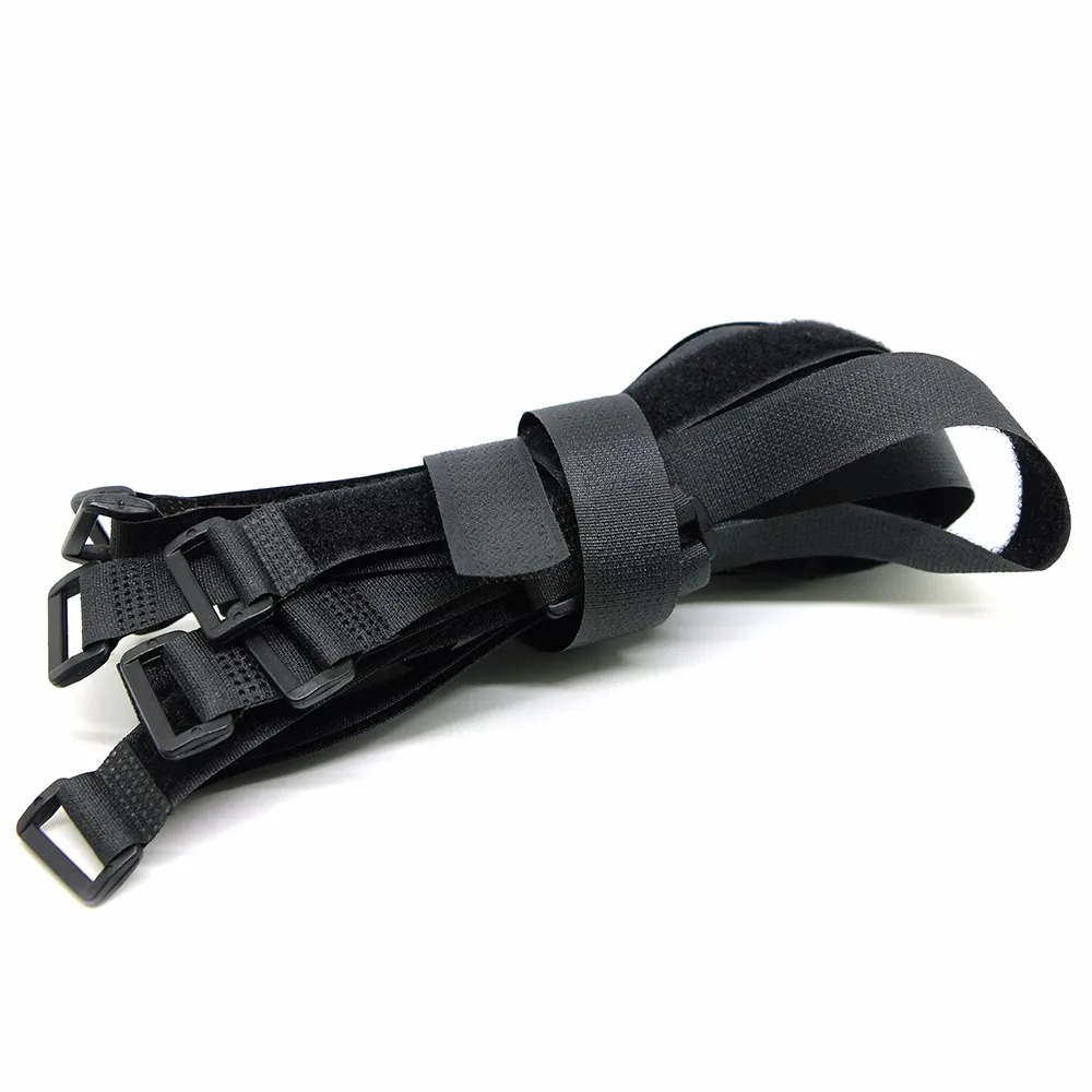 

Fixmee 20 pcs Hook Loop Reusable Cable Tie Down Straps cords Black 20MM*450MM