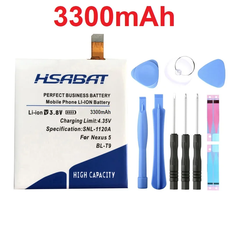 

HSABAT 3500mAh BL-T9 for LG Google Nexus 5 Battery E980 Nexus G D820 D821 Nexus5 Megalodon D8 for LG Nexus 5 Battery