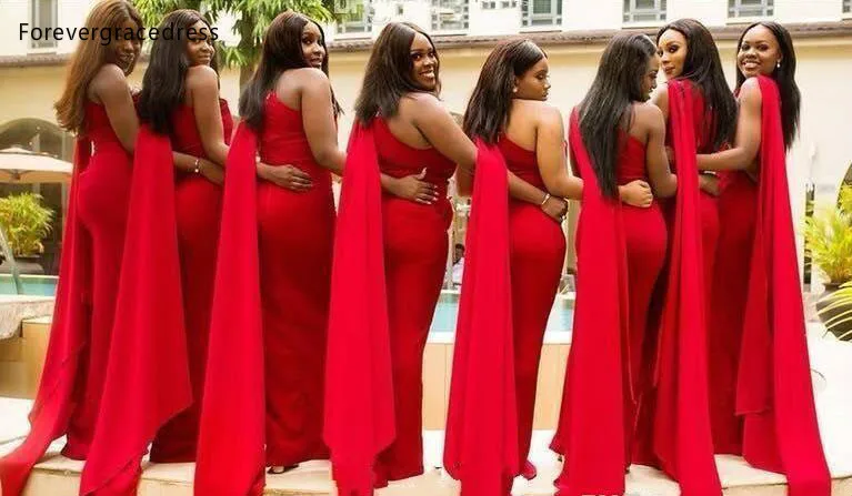 2019 Red Bridesmaid Dresses One 