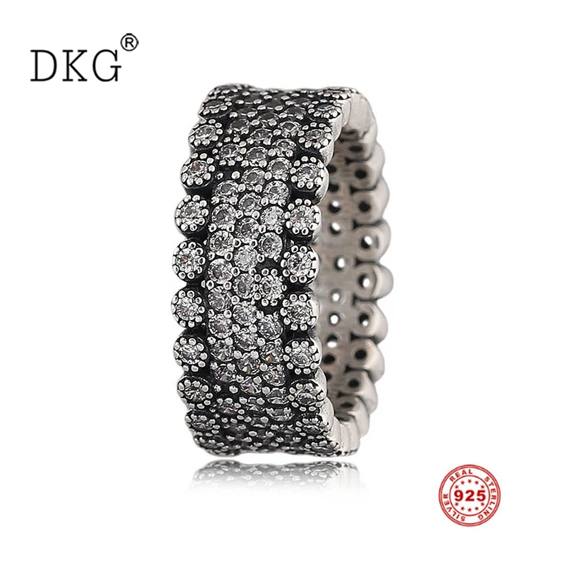 

Authentic 100% 925 Sterling Silver Original Dazzling Light and Clean Cz Shiny Ring Fit Women Bead Charm DIY Love Jewelry Gift
