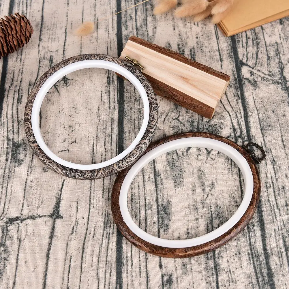 Practical 12 21cm Cheap Embroidery Hoops Frame Set Bamboo Wooden