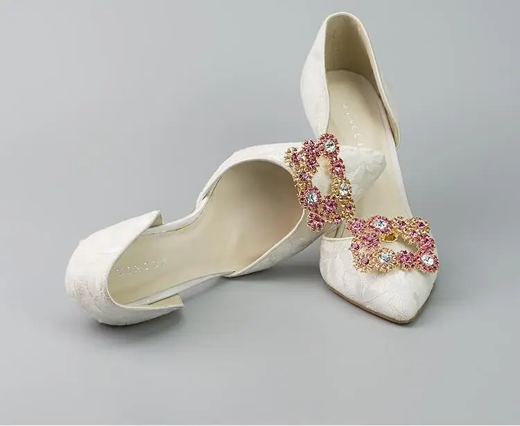 Женская обувь; украшение; стразы; обувь с кристаллами; обувь на застежке для свадьбы; вечерние; съемные