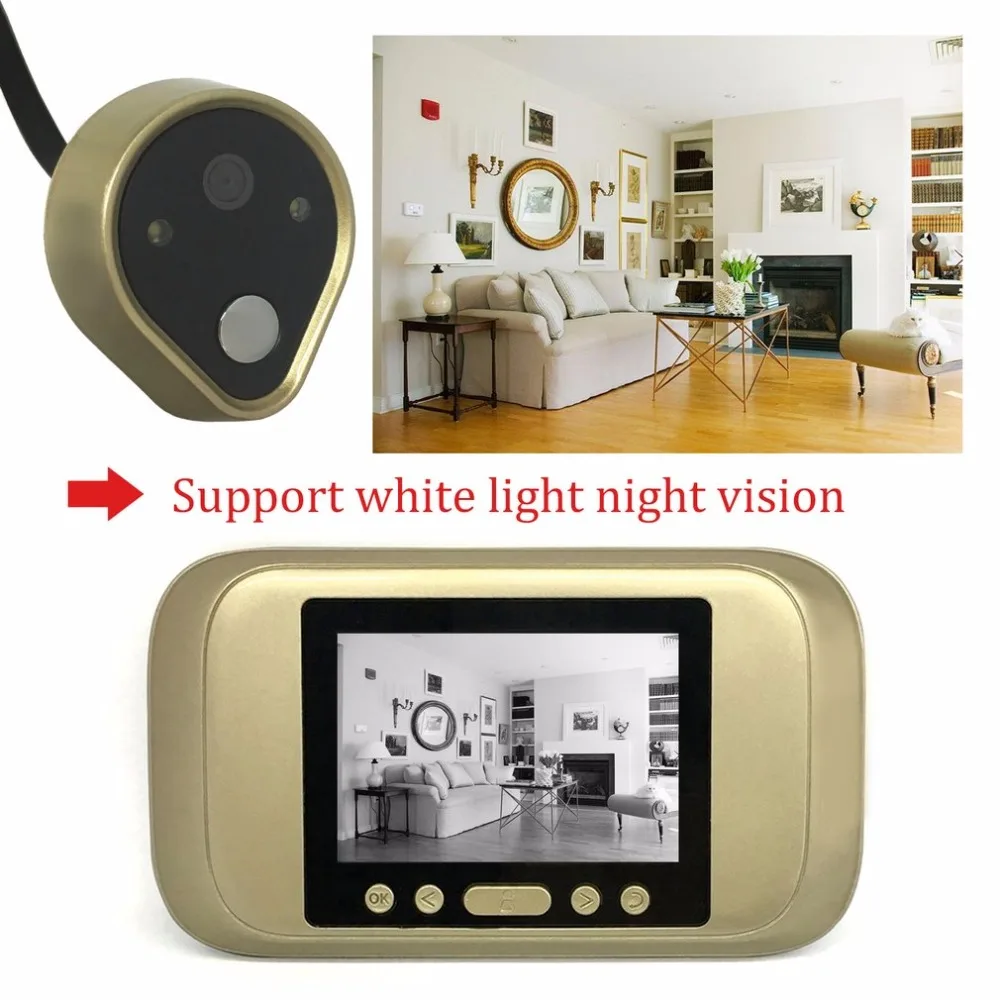 

Practical Digital Door Viewer 3.2" LED Display HD Peephole Viewer Visual Doorbell For Home Security Camera TSD-A32D