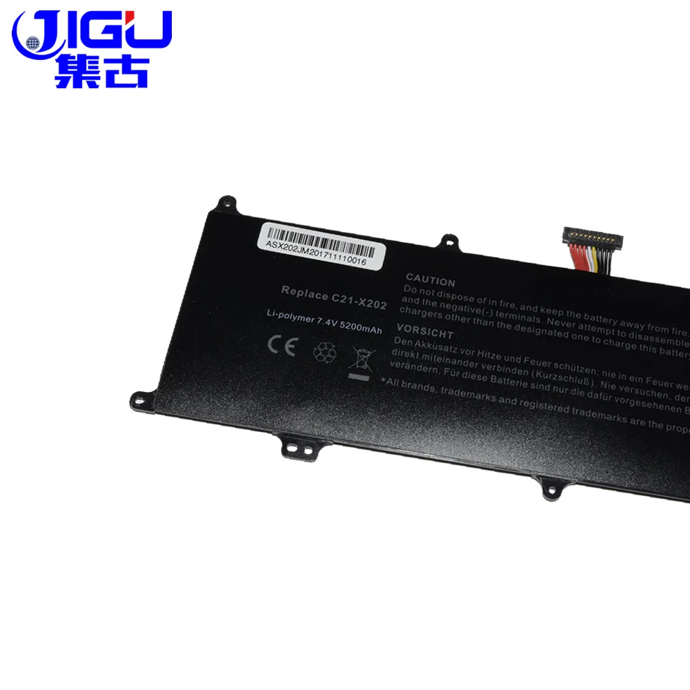 JIGU C21-X202 Laptop Battery For ASUS S200LI236 For VivoBook X201E X202E-CT006H S200 X201 S200E S200L3217E X201E ARM X202E-3E JIGU C21-X202 Laptop Battery For ASUS S200LI236 For VivoBook X201E X202E-CT006H S200 X201 S200E S200L3217E X201E ARM X202E-3E
