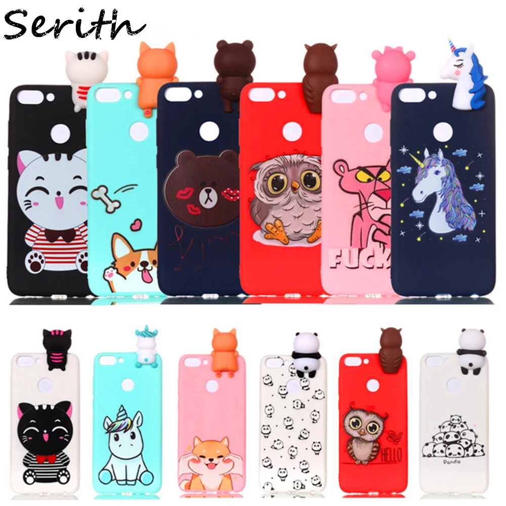 3D мультфильм Единорог Lucky Cat Панда Сова мягкий силиконовый чехол для huawei Honor 9 Lite P8