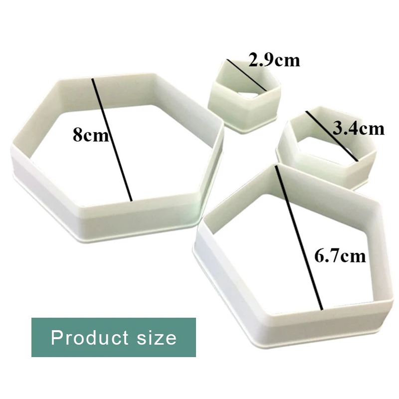

4pcs DIY Football Shape Plastic Mold Printing Cutting Tool Decorating For Fondant Cake Sugar DAG-ship