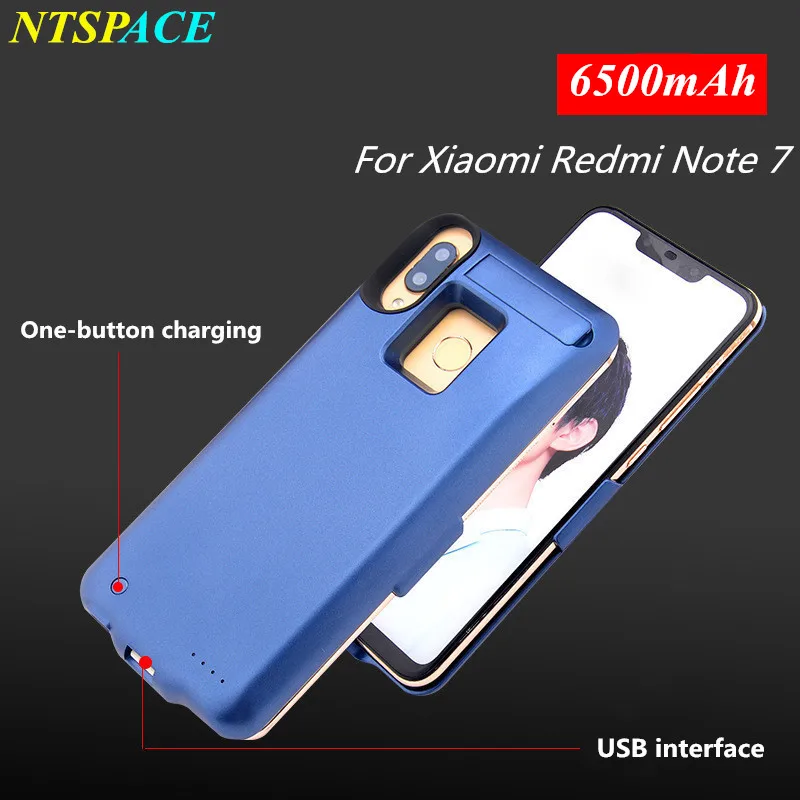

6500mAh Extended Phone Battery Power Case For Xiaomi Redmi Note 7 Fashion Portable Battery Charging Case Backup Battery Cover