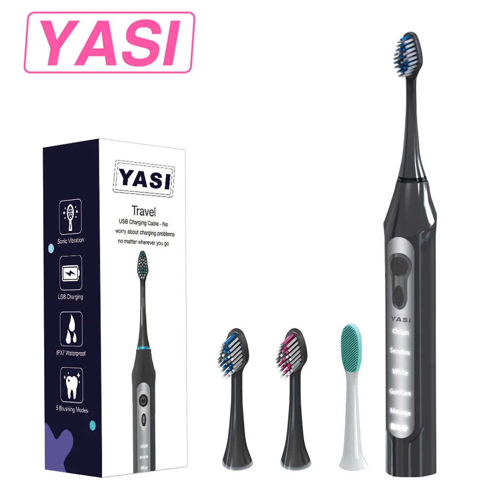 Yasi 964 Электрические зубные щётки 3 Кисточки головок для взрослых 5 Тематические