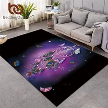 Постельные принадлежности Outlet Dreamcatcher области коврики романтический фиолетовый ковры для спальни анти-Грязная бабочка декоративный коврик для гостиной