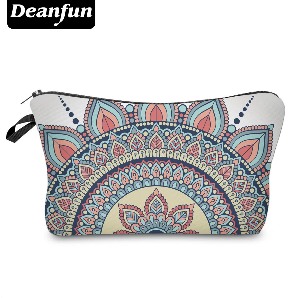 Deanfun 3D المطبوعة خمر التجميل أكياس زهرة نمط النساء السفر الضرورات ل تخزين 50965