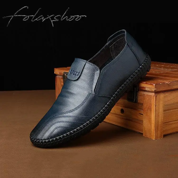 Folaxshoo Mens Shoes Casual Rubber Loafers Men Shoe Leather Loafers Breathable Mens Black Leather Walking Shoes Men Folaxshoo Mens Shoes Casual Rubber Loafers Men Shoe Leather Loafers Breathable Mens Black Leather Walking Shoes Men