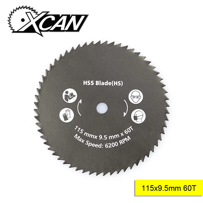 XCAN 1pc 115x9.5mm 60T Nitride Coated Circular Saw Blade For Power Tools Wood Cutting Disc