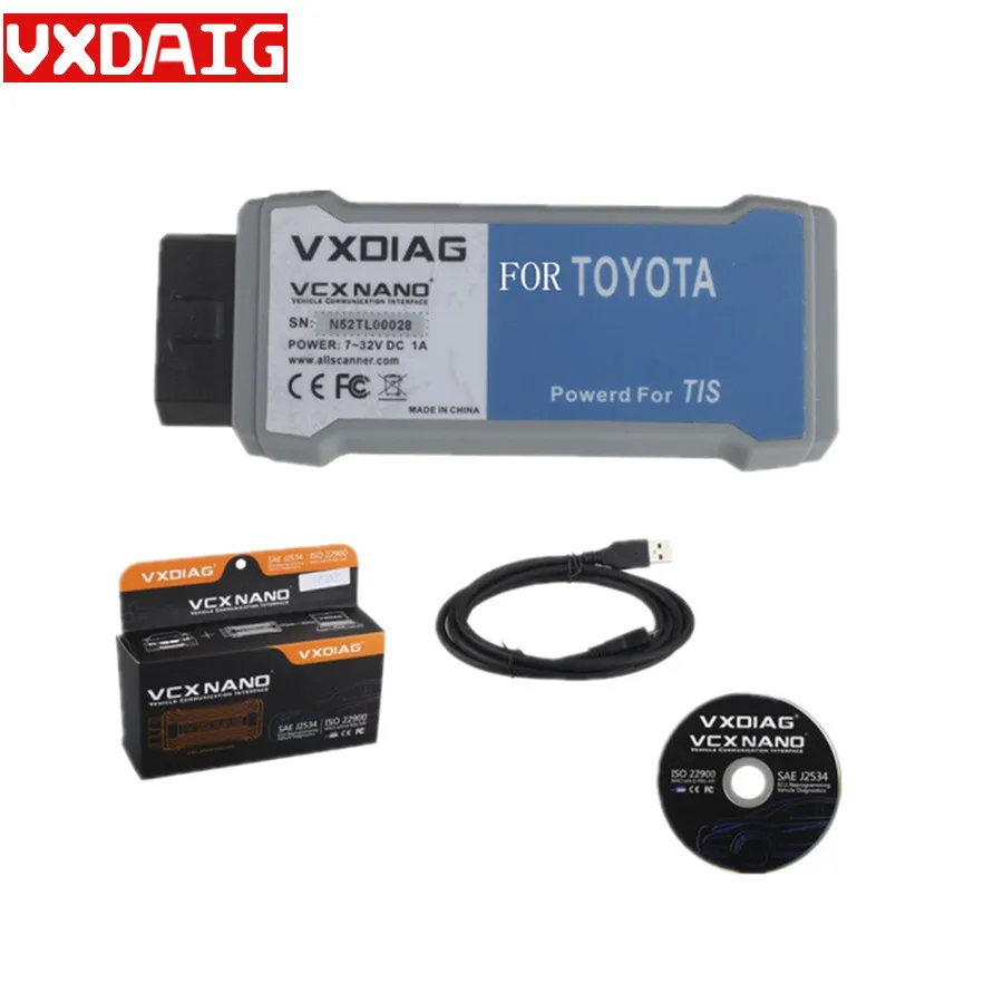 

VXDIAG VCX NANO for TOYOTA TIS Compatible with SAE J2534 VXDIAG for TOYOTA Scan Tool