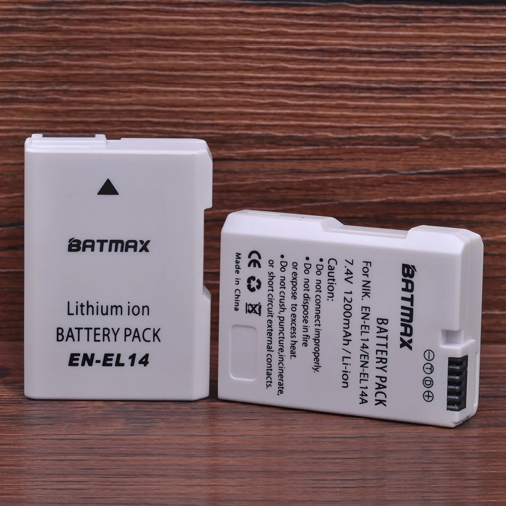 Аккумулятор Batmax для Nikon D3400 4 шт. аккумуляторы D3300 D3100 D5600 D5100 D5200 D3200 P7000 P7100 с разъемом