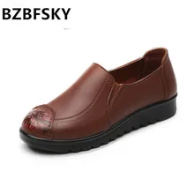 BZBFSKY/Новинка; сезон осень; повседневная женская обувь; женская обувь на плоской подошве ручной работы; удобные мягкие лоферы на толстой подошве; мокасины; женская обувь