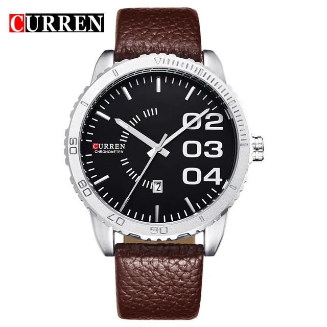 

CURREN Brand Genuine Calf Leather Watches Business And Casual Quartz Wristwatch With Auto Date For Men's Clock Reloj Relogio