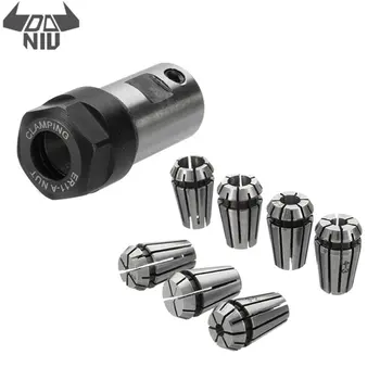 

DANIU 7Pcs/set ER11 1-7mm Spring Collets Chucks with ER11A 5mm Motor Shaft Holder Extension Rod Carbon Steel