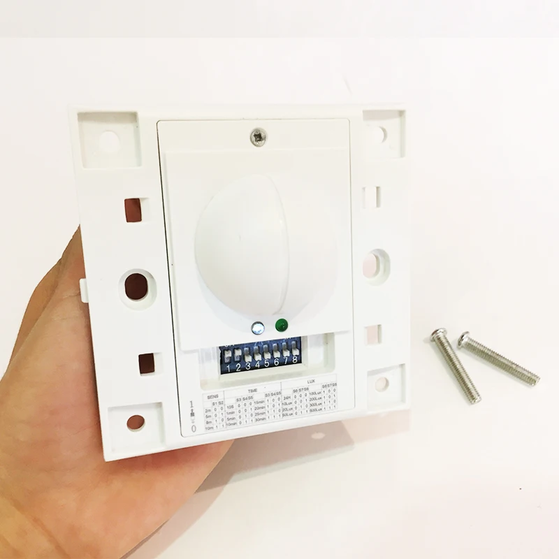 Newest LED 220V microwave sensor switch adjustable radar ceiling high - power microwave sensor body sensor switch 1200w (8)