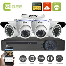 Cnhidee 4 Канала 1080N AHD DVR с ЭН 720 P Безопасности 1200TVL камеры Системы 4ch видеонаблюдения cctv dvr hdmi 1080 P выход-