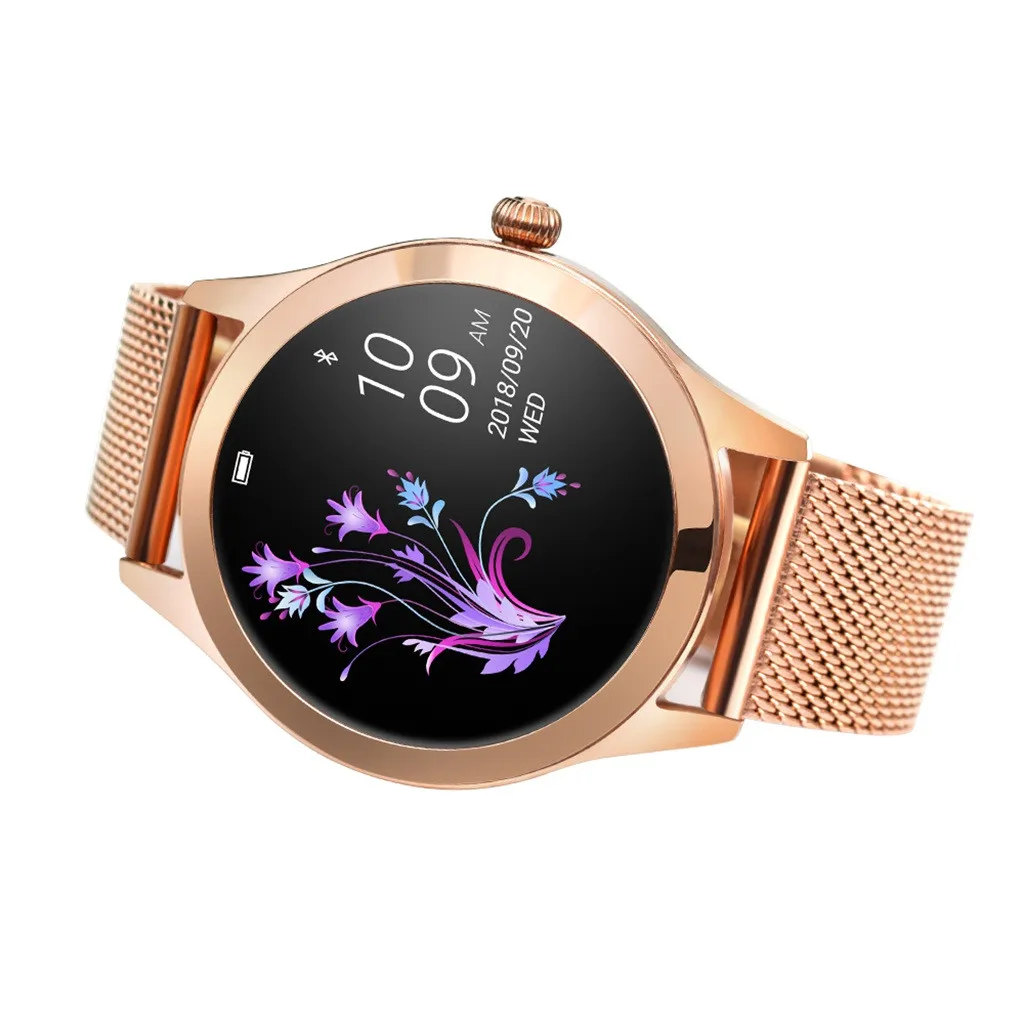 Смарт-часы для мужчин и женщин KW10 Смарт-часы IP68 водонепроницаемый монитор сердечного ритма Браслет фитнес дропшиппинг#26 - Цвет: Золотой