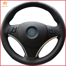 MEWANT черная искусственная кожа Чехлы рулевого колеса автомобиля для BMW E90 320i 325i 330i 335i E87 120i 130i 120d аксессуары Запчасти